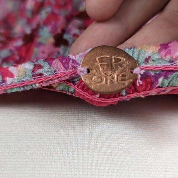 Free People | Talia Tunic Floral Ruffle Top Size Small NWOT - Picture 6 of 9